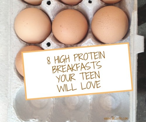 8 high protein breakfast recipes your teen will love! Not only are they tasty, but they are packed with protein to help support the teen growth spurt and satisfy a hearty appetite.