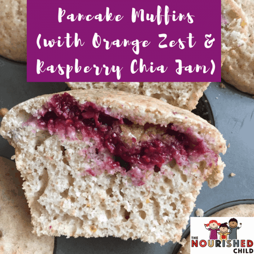 Pancake Muffins with Raspberry Chia Jam Jill Castle RD