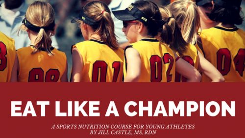 Eat Like a Champion is a sports nutrition program for young athletes and their parents to learn how to fuel the growing body for a competitive edge.