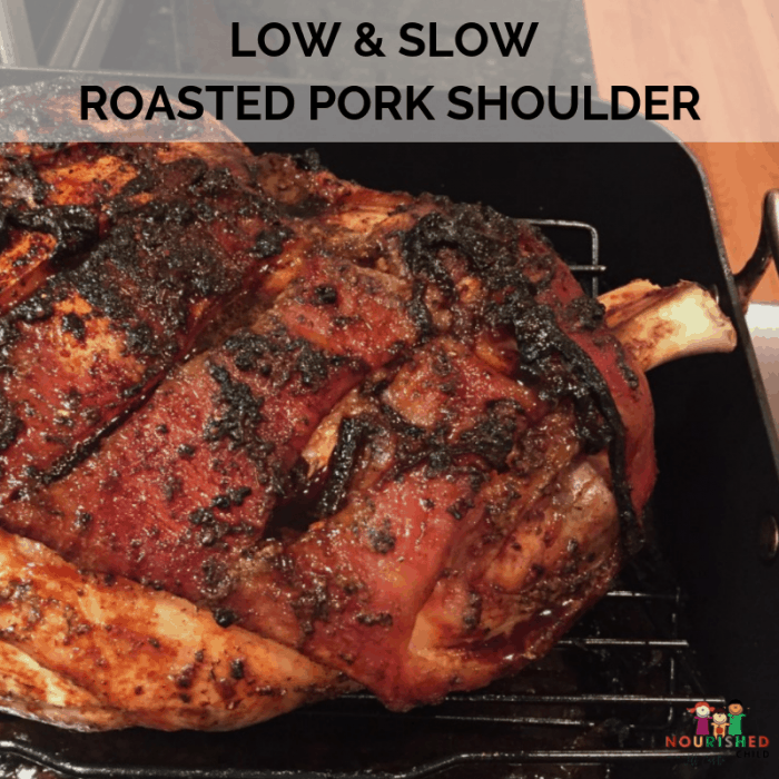Roasted Pork Shoulder Low Slow Pork Shoulder Recipe Jill Castle