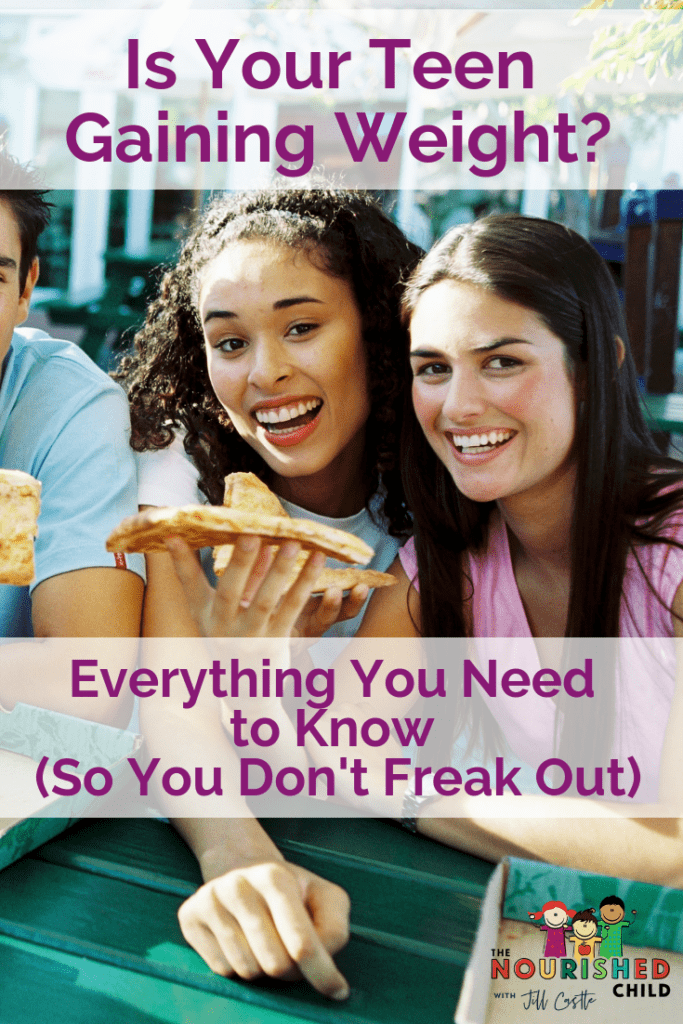 teen girls eating pizza - what to do if your teen is gaining weight