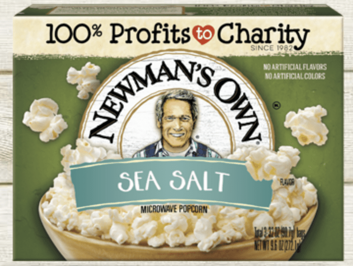 Newman's Own Sea Salt Microwave Popcorn - Healthiest Microwave Popcorn