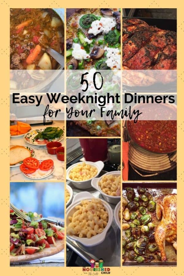50 Easy Weeknight Dinners for Your Family | Family Meals | Jill Castle RD