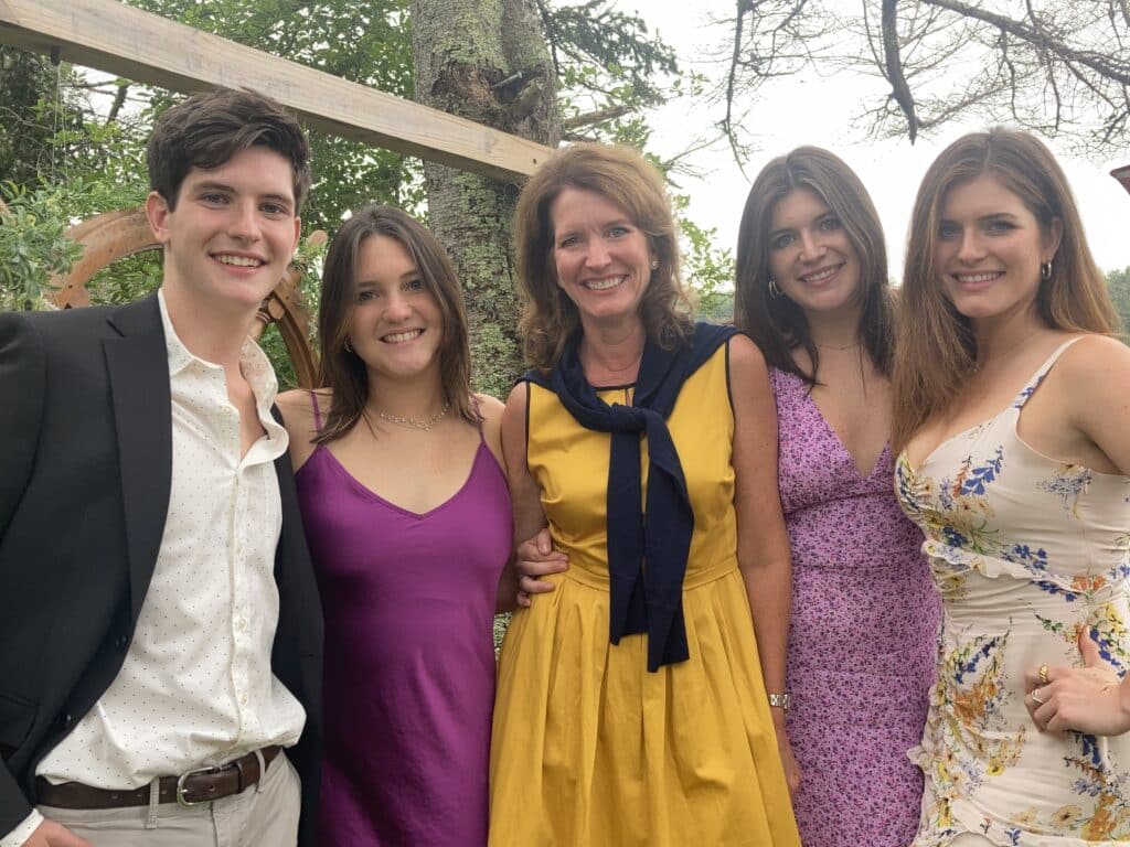 Jill Castle and her adult children